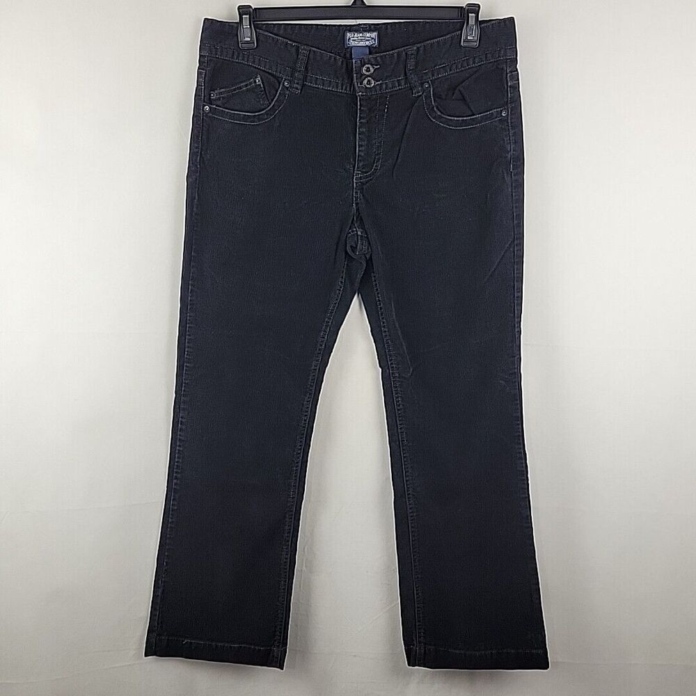 Polo Jeans Ralph Lauren Corduroy Pants Womens 14 Black Bootcut Mid Rise Cords